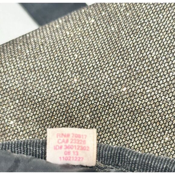 Victoria's Secret Women's Weekender‎ Metallic Glitter Tote Bag Gold Black - Picture 9 of 14